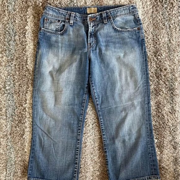 BKE Denim Wide Leg Cropped Jeans Sz 31 Y2K - Picture 1 of 4